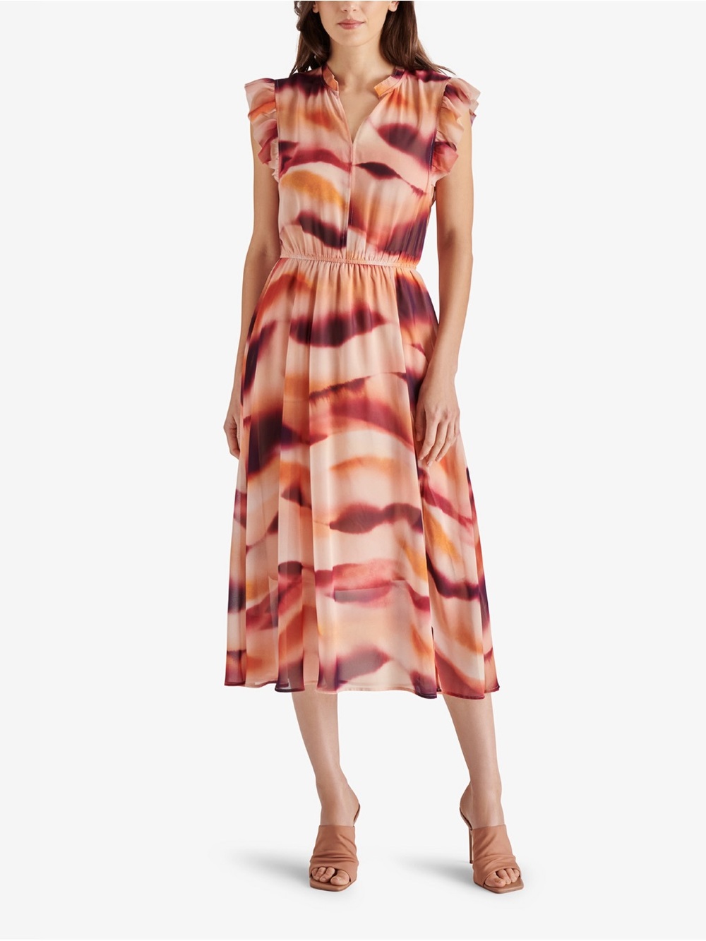 Steve Madden Allegra Rose Water Midi Dress NWT Size S